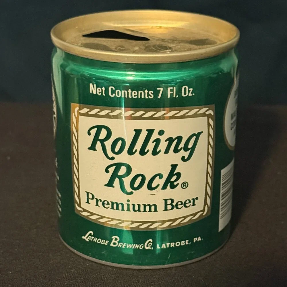 Rolling Rock Premium vintage Beer aluminum can